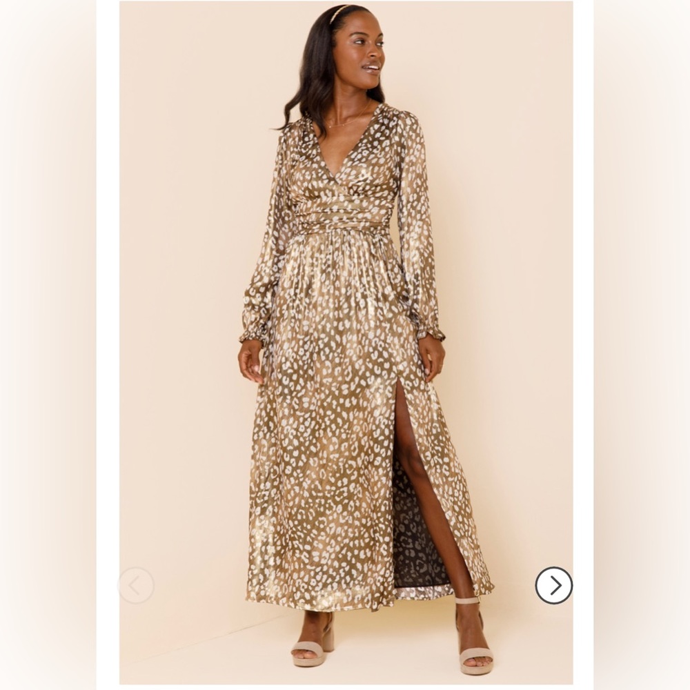 Jun & Ivy Leopard Maxi Dress Medium